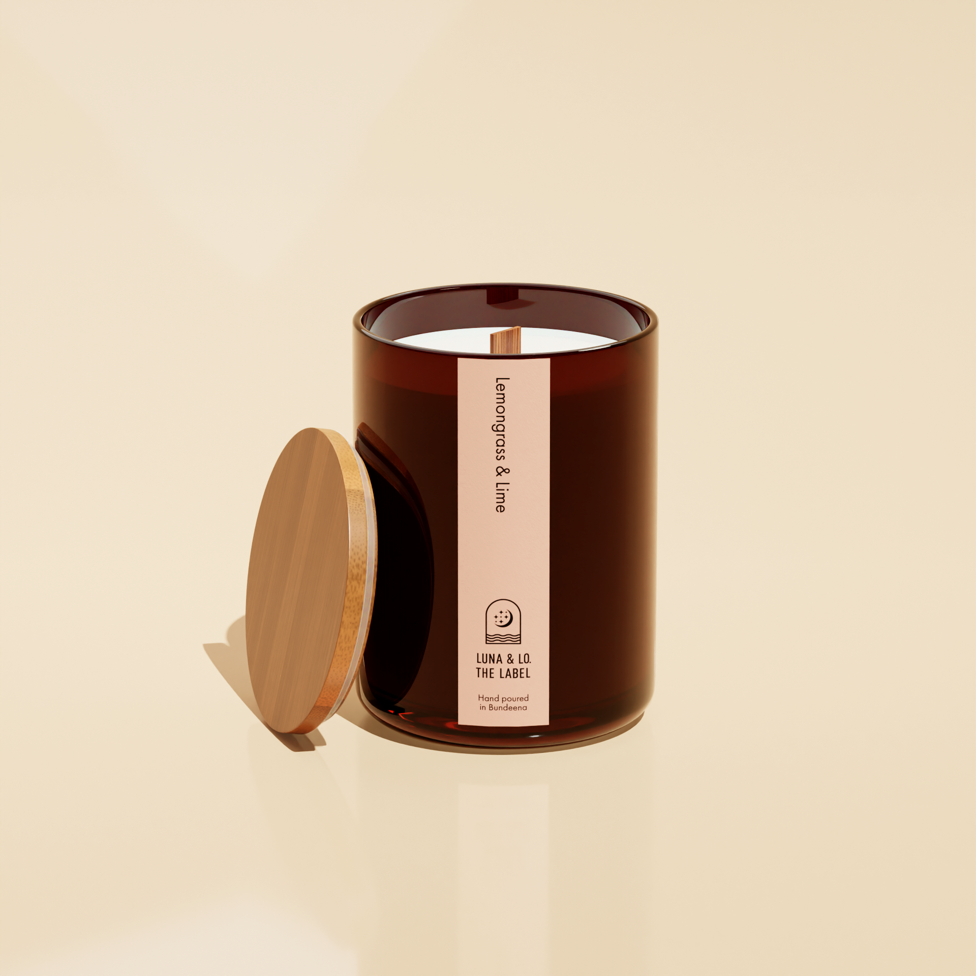 Luna & Lo. The Label Candle Lemongrass & Lime